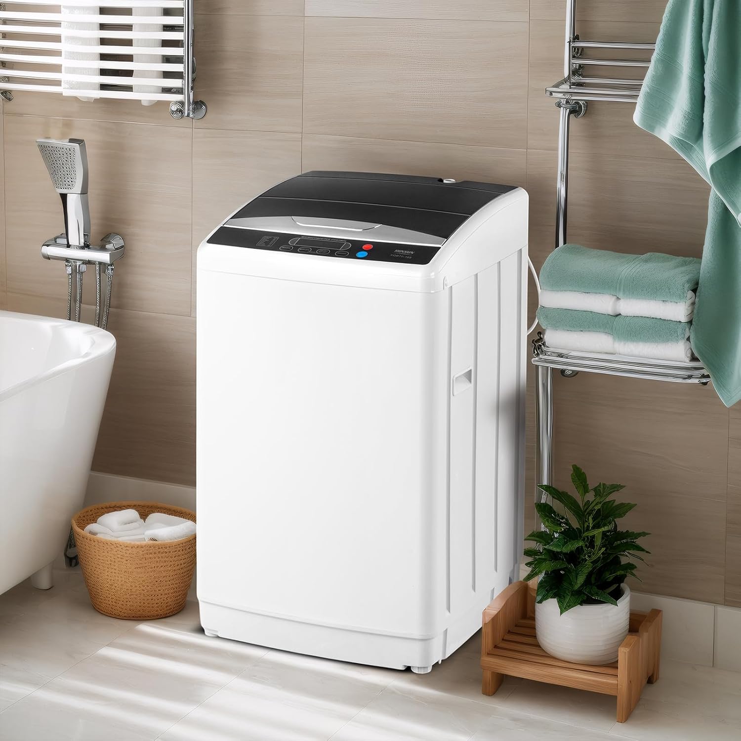 ROVSUN 25lbs Portable Washer & Spin Dryer Combo, 110V