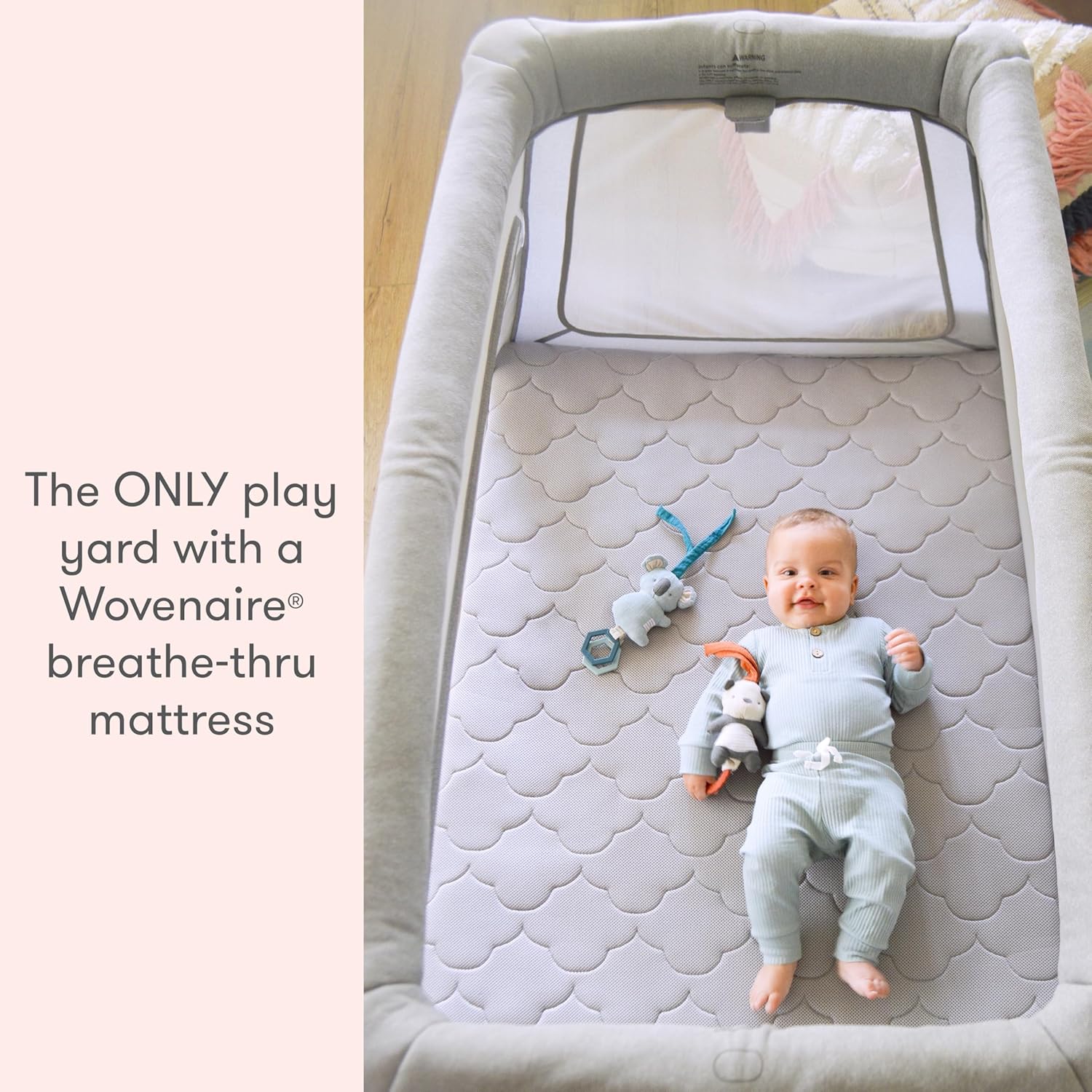 Newton Baby Travel Crib & Play Yard with Breathe-Thru Mattress, Grey