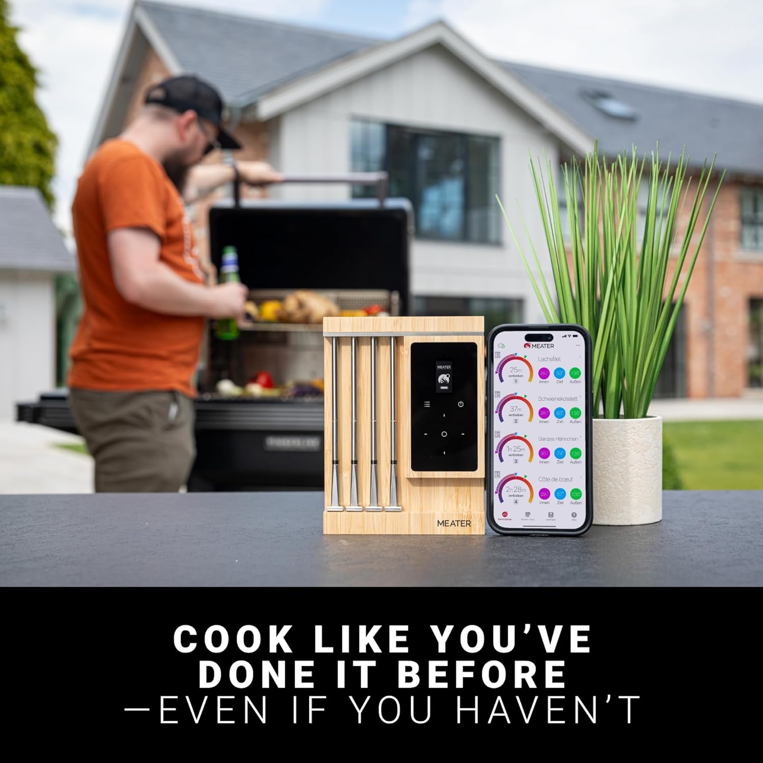 MEATER Pro XL Wireless Meat Thermometer, 4 Probes, WiFi/Bluetooth