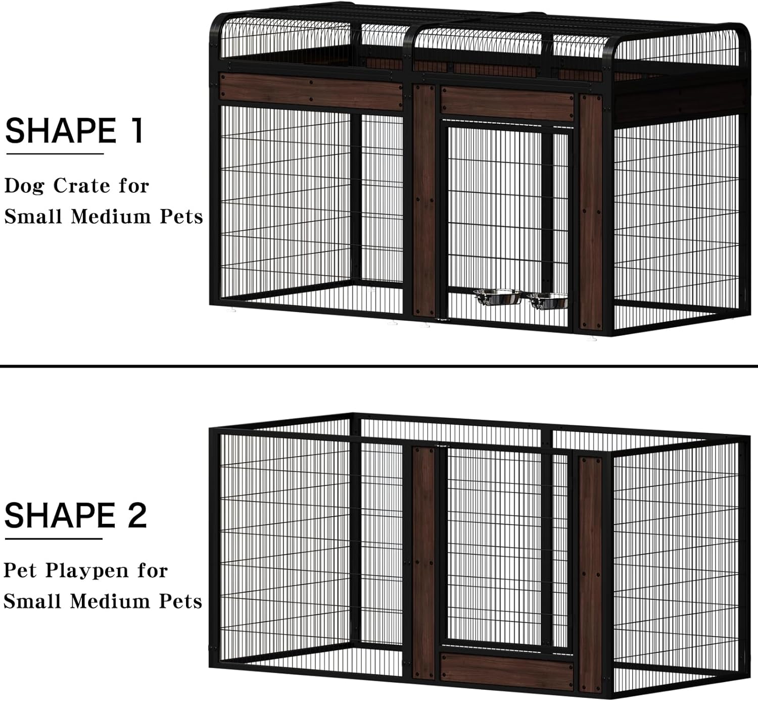 Large Outdoor Bird Cage Aviary for Parakeets, Parrots, Black