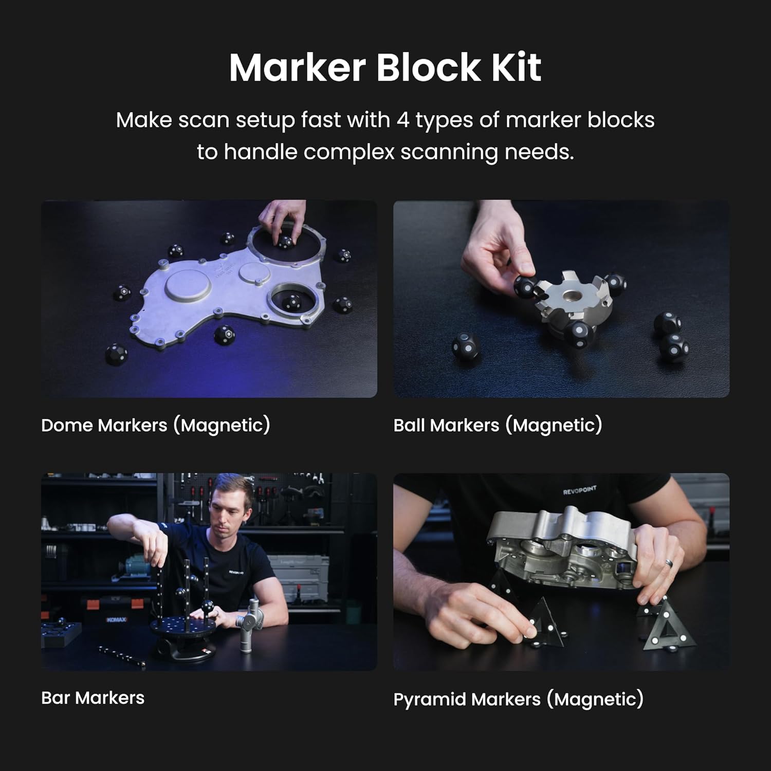 Revopoint MetroX 3D Scanner, Blue Light, 0.01mm Precision, 60fps