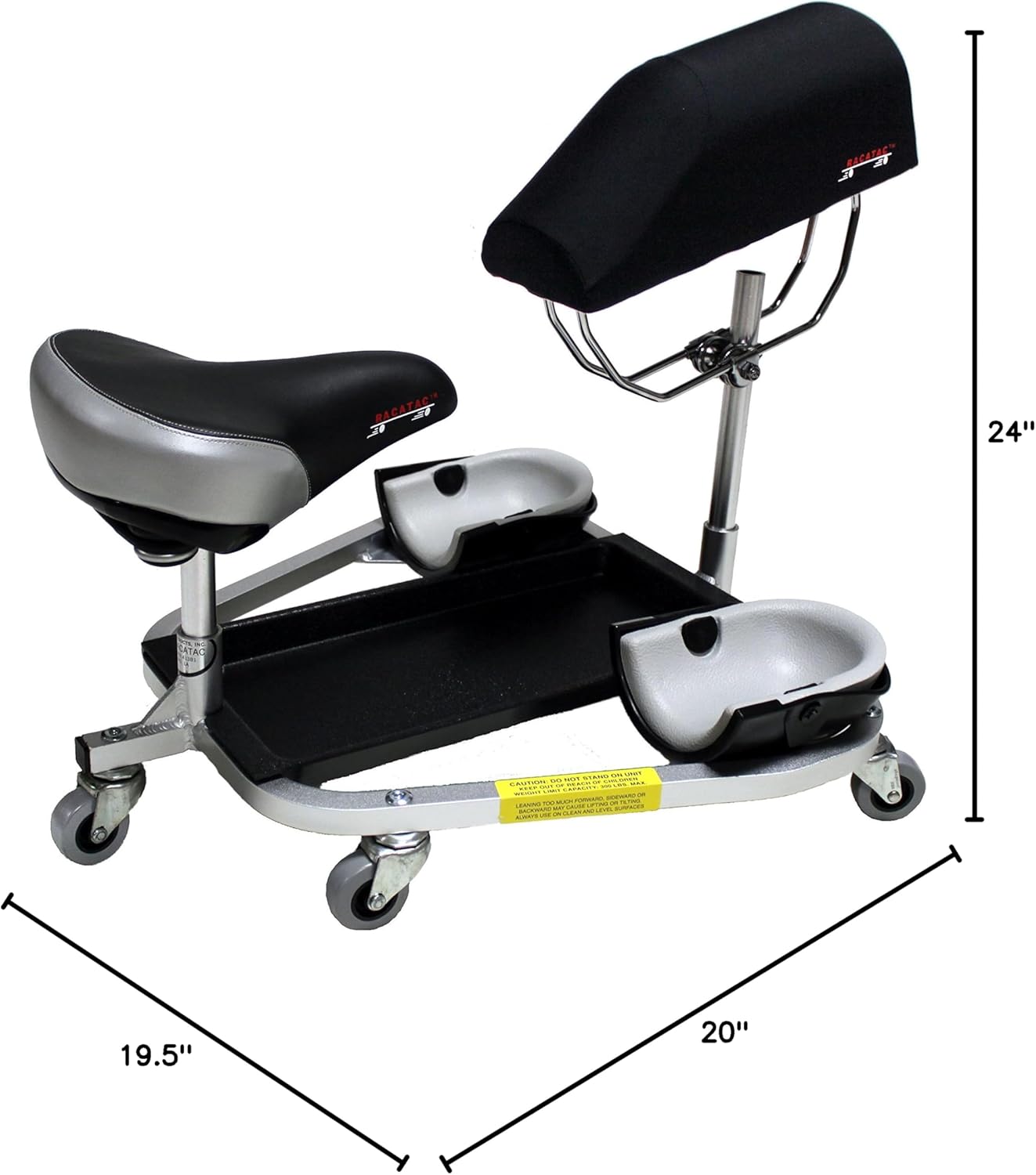 Racatac Kneeling/Sitting Creeper with Chest Support, Black