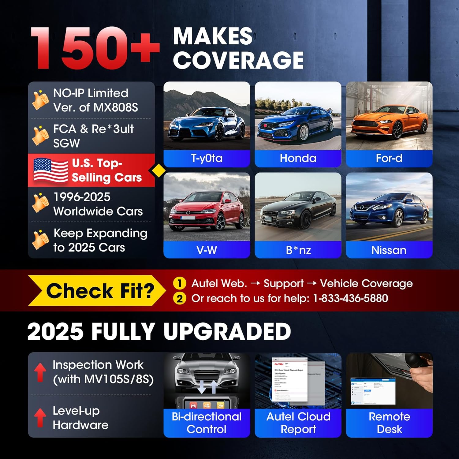 Autel MaxiCOM MK808S Scanner, Bidirectional, All-System Diagnostic