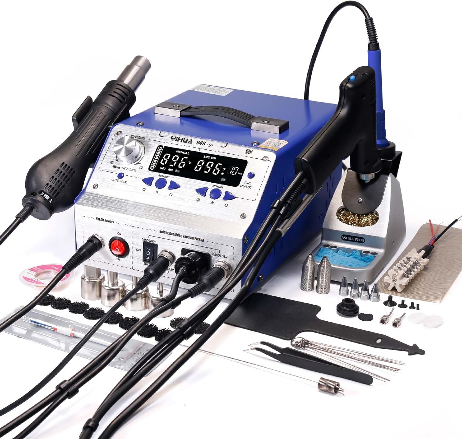 YIHUA 948-II 4-in-1 Soldering Station with Suction Tin Gun