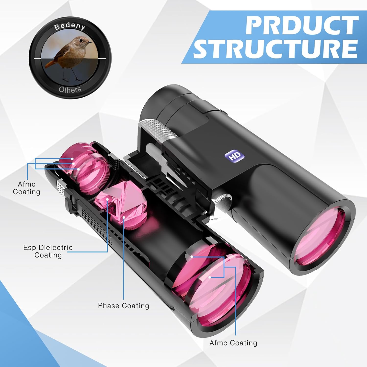 HD Binoculars for Adults with Phone Adapter