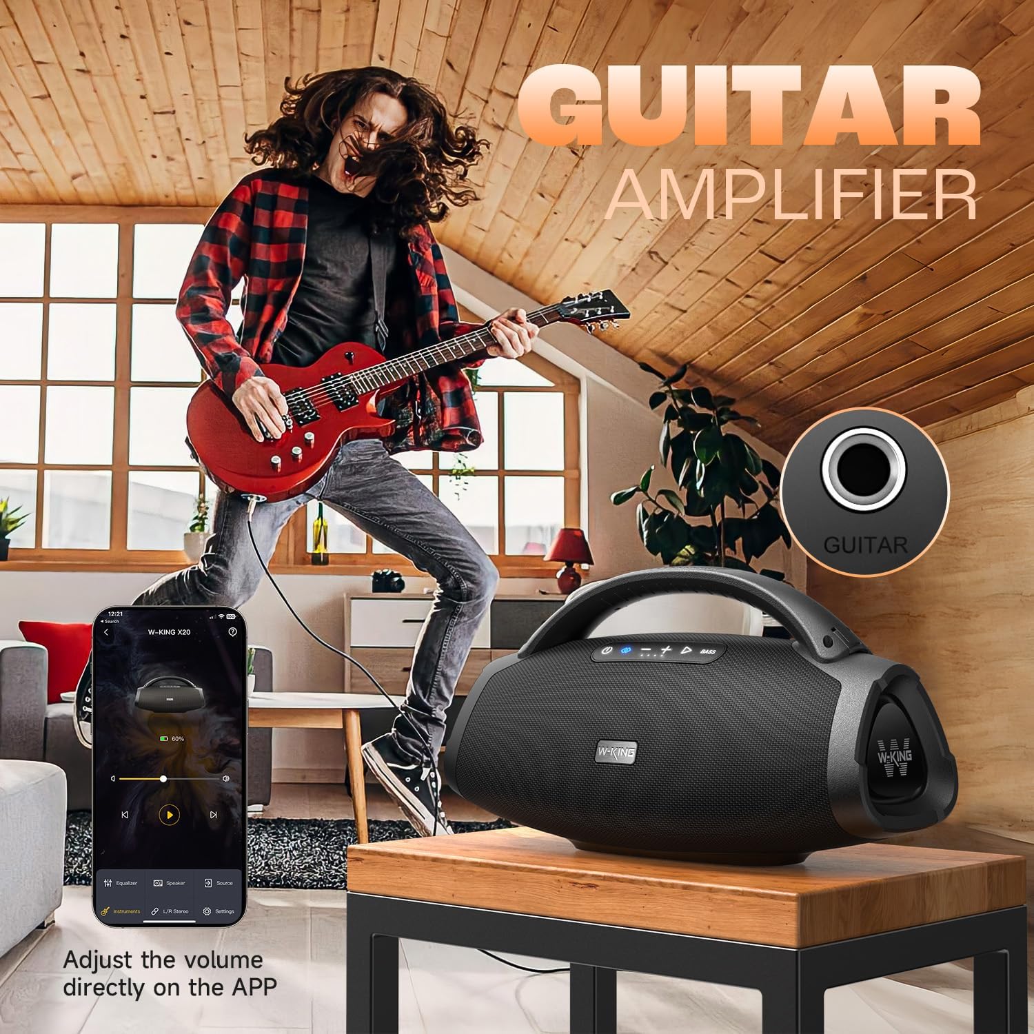 W-KING X20 Bluetooth Party Speaker, 330W, IPX7, 7.5