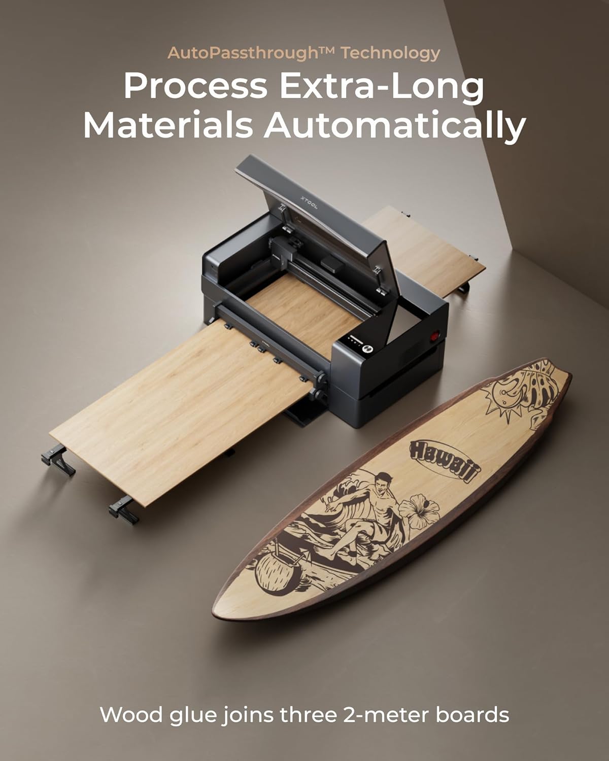 xTool P2S 55W CO2 Light Cutter, Dual Cameras, 3D Engraving