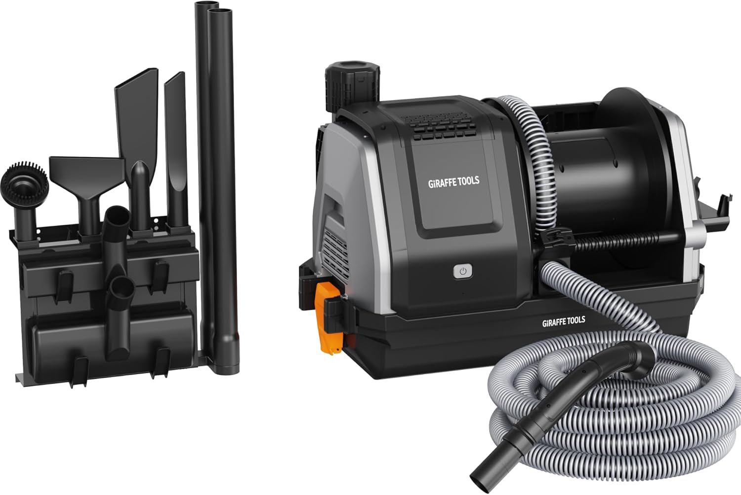 Giraffe Tools Grandstorm Wall Vacuum Cleaner, 30FT Hose, Grey