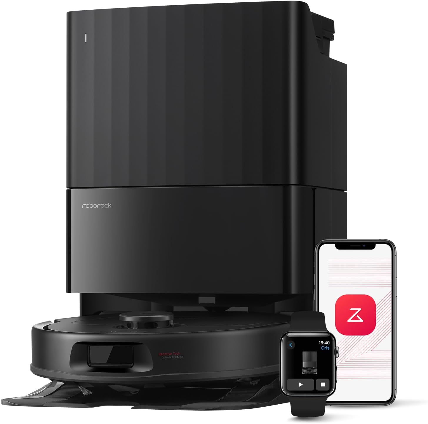 Roborock Qrevo Robot Vacuum & Mop, 8000Pa, Auto Mop Wash, Black