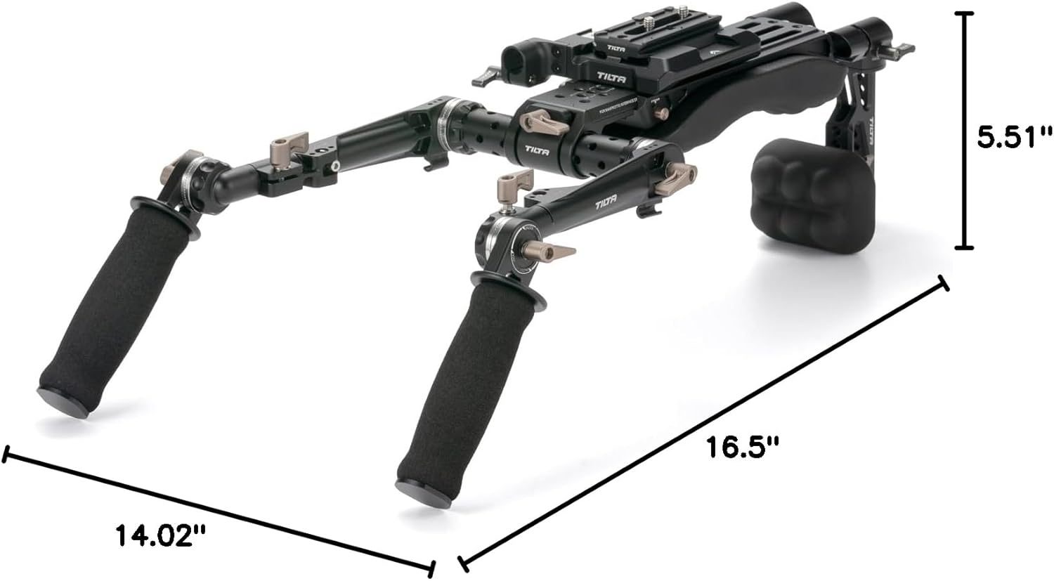 Tilta Lightweight Shoulder Rig, Foldable, Aluminum, TA-LSR-B