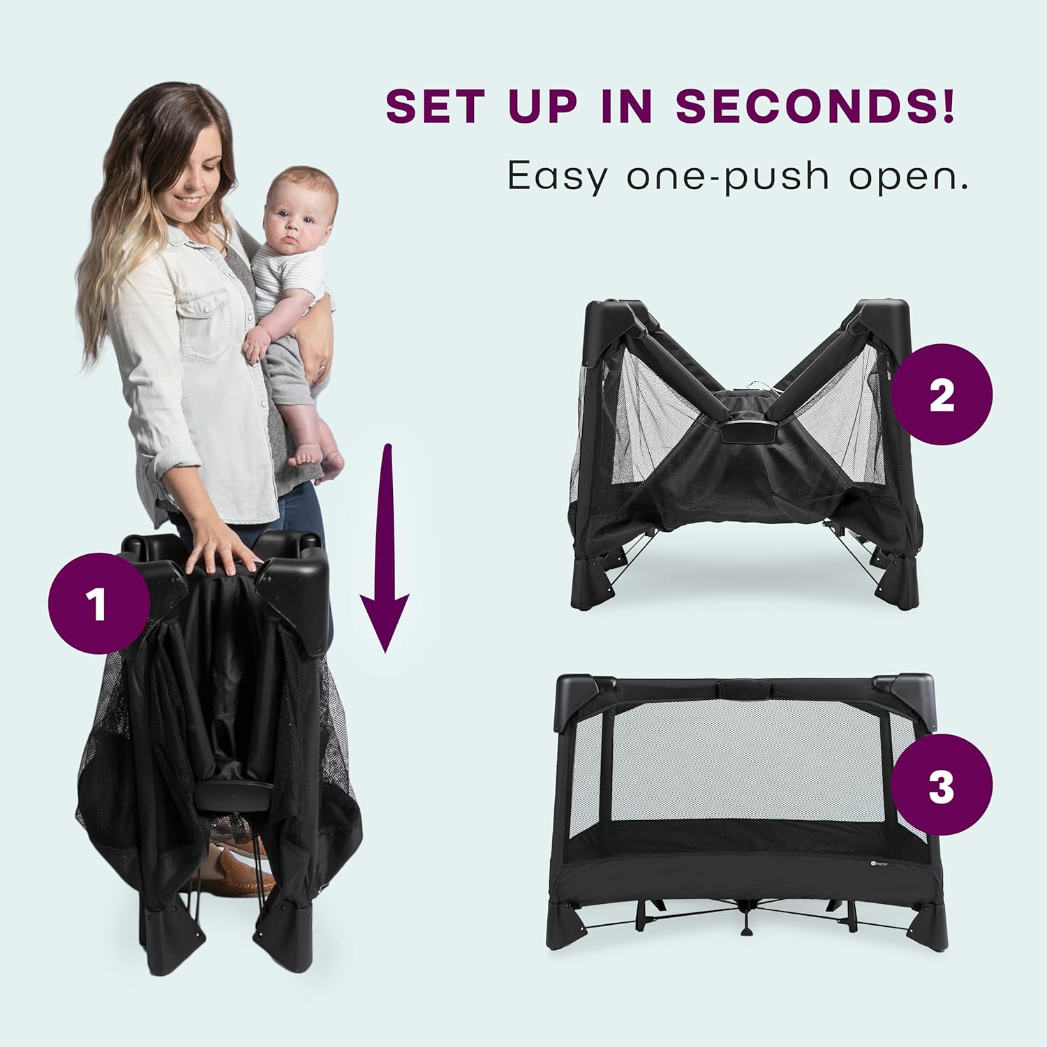 4moms Breeze Plus Portable Playard with Bassinet & Changing Station