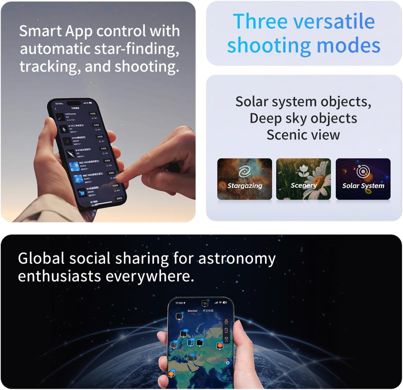 ZWO Seestar S30 Smart Digital Telescope/Camera, Portable