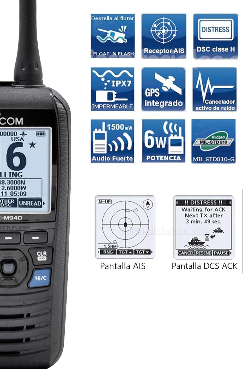 Icom M94D VHF Marine Radio with DSC & AIS