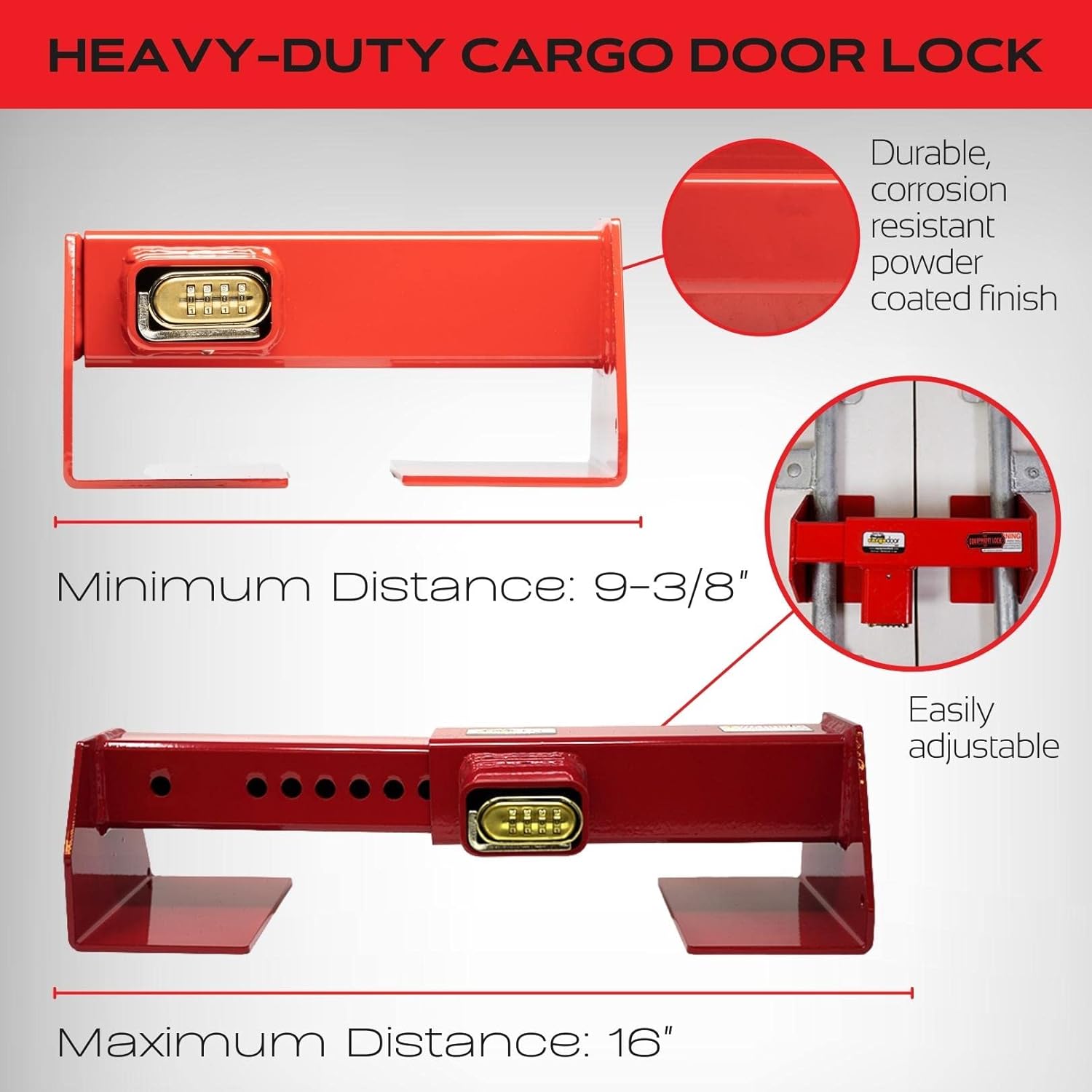 Equipment Lock Cargo Door Lock, Steel, Semi Trailer Security