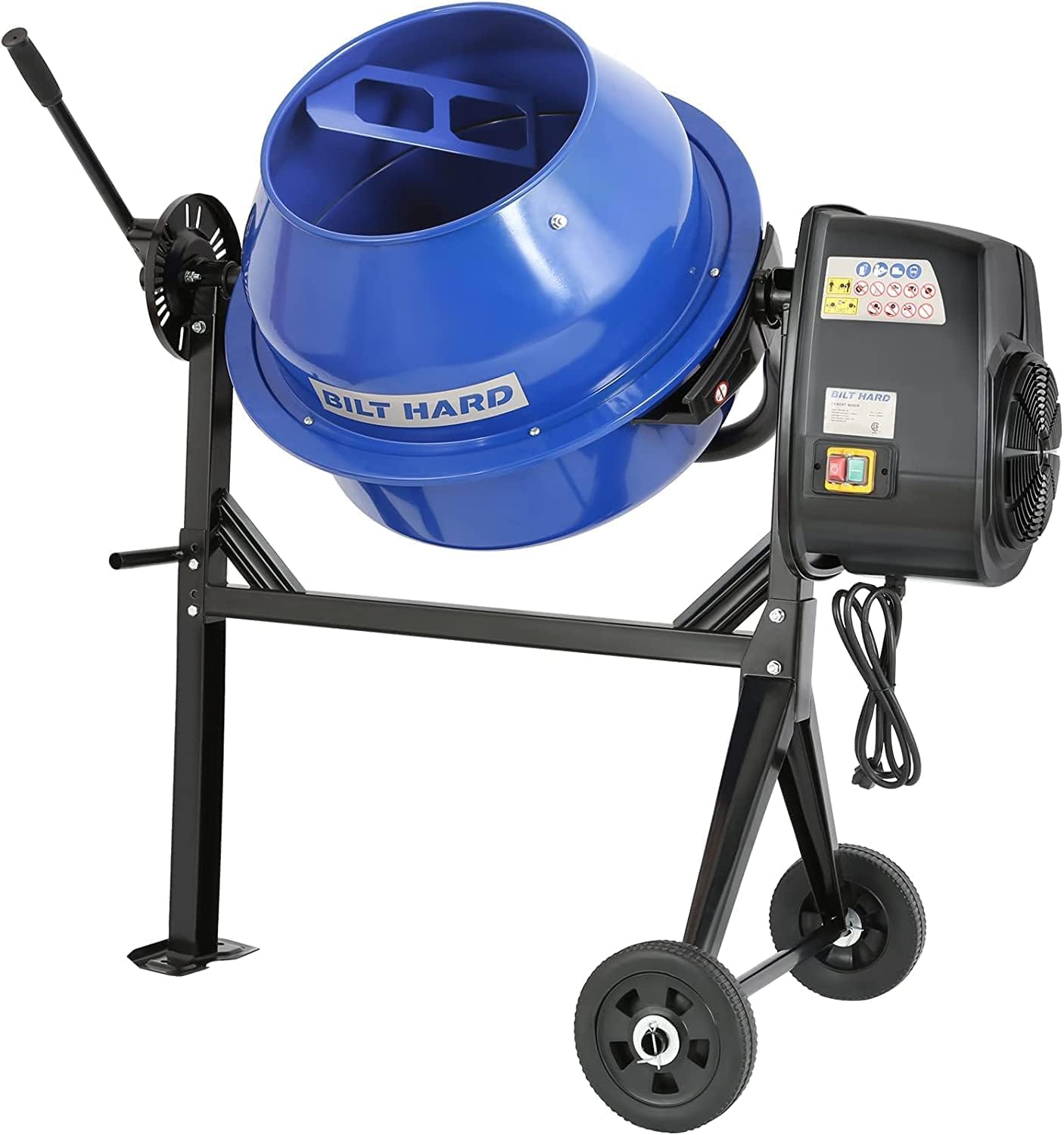 BILT HARD 4 Cu.Ft Electric Cement Mixer, 550W, Portable