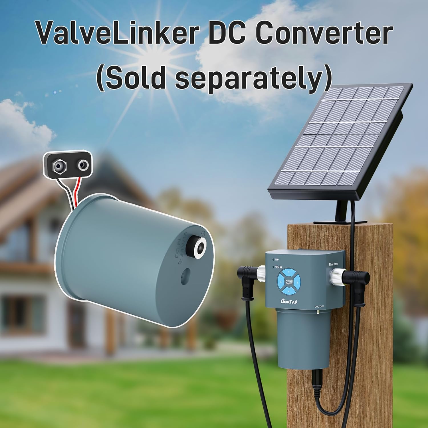 LinkTap Q1 Wireless 4-Zone Water Timer & Gateway with Flow Meters