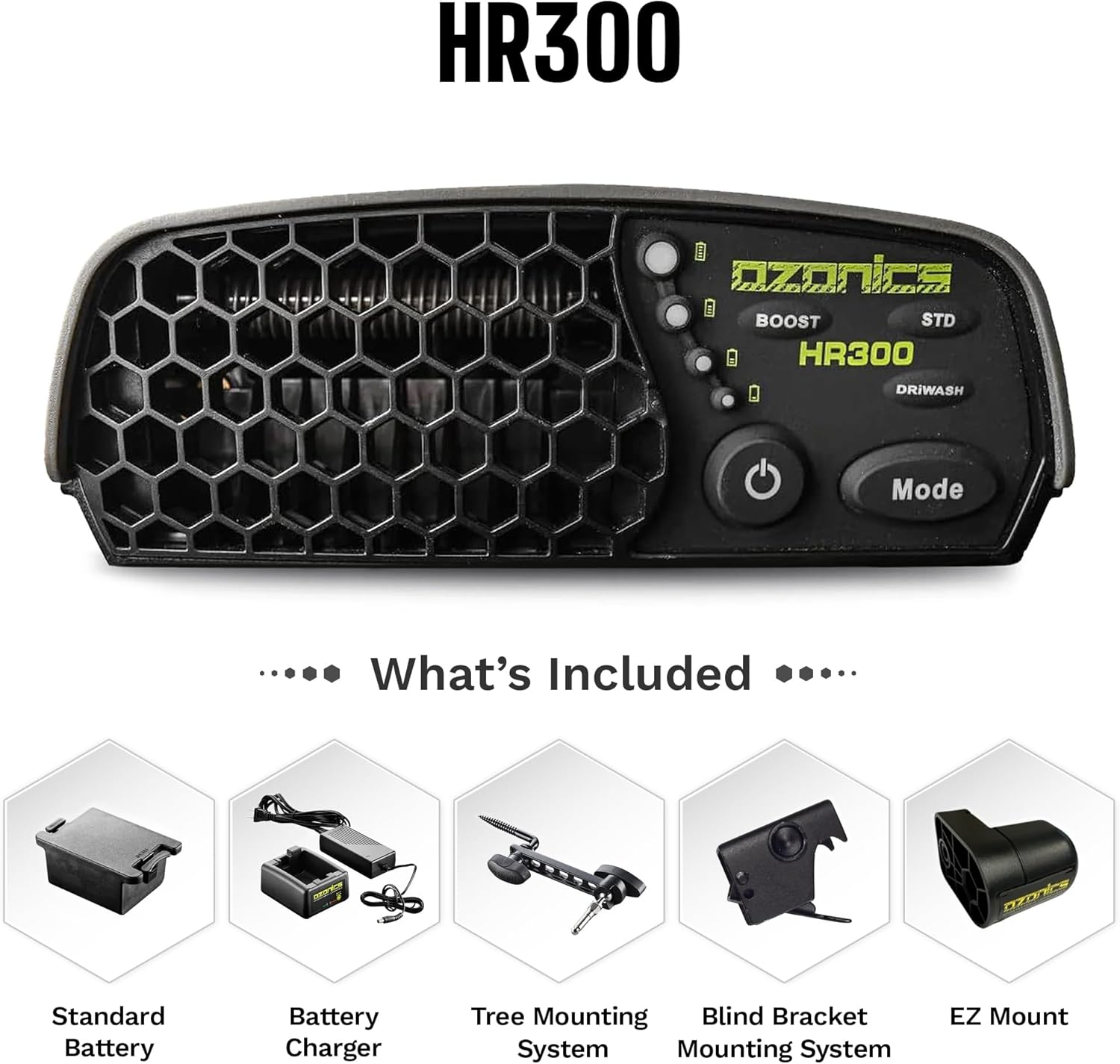 Ozonics HR300 Hunting Scent Eliminator, Ozone Generator, Rechargeable