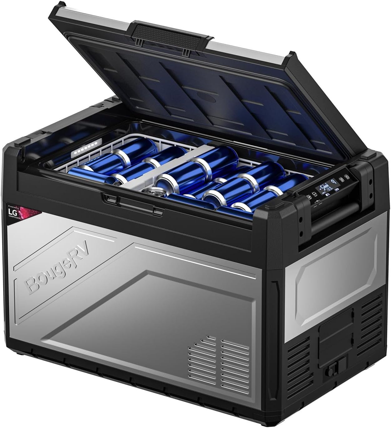 BougeRV 12V Portable Refrigerator, 55Qt, Dual Zone, APP Control
