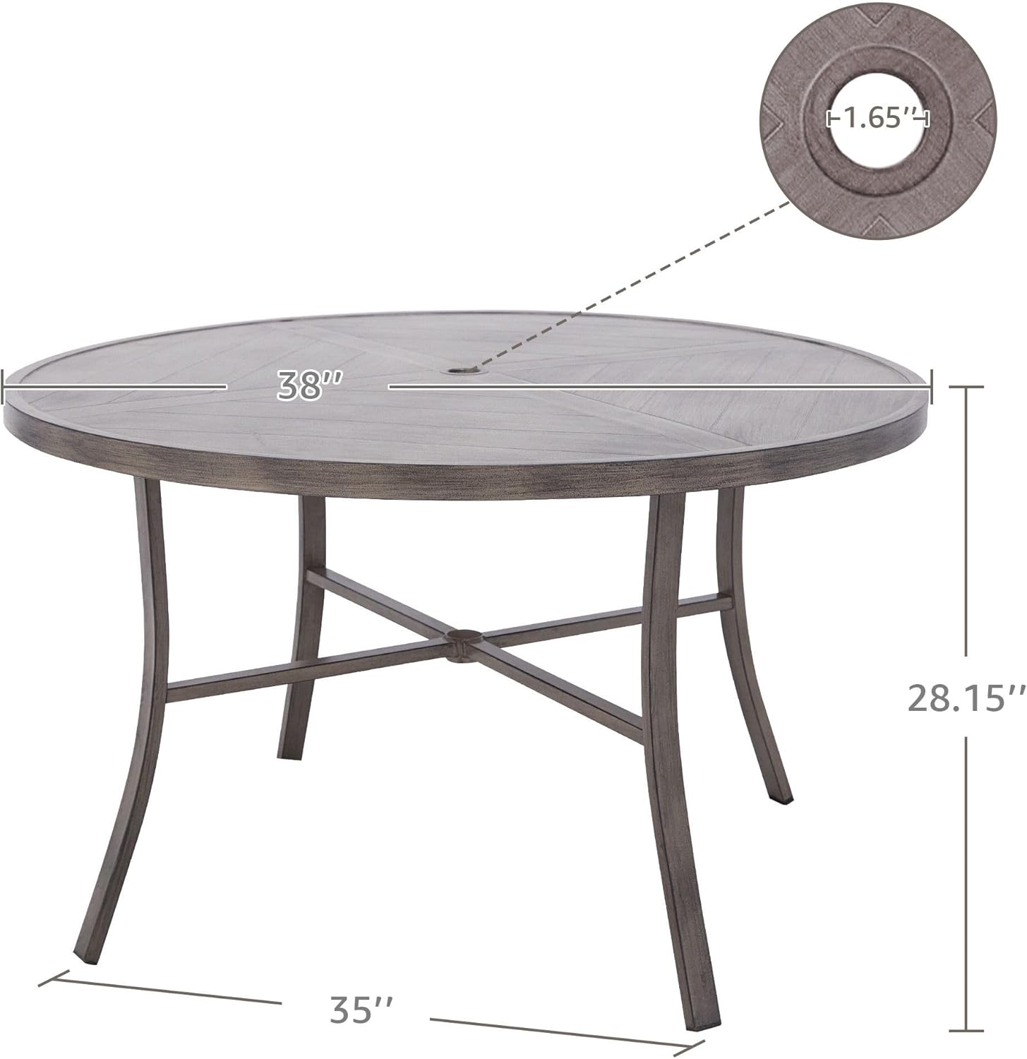 NATURAL EXPRESSIONS 5-Piece Patio Dining Set with Swivel Chairs & Table