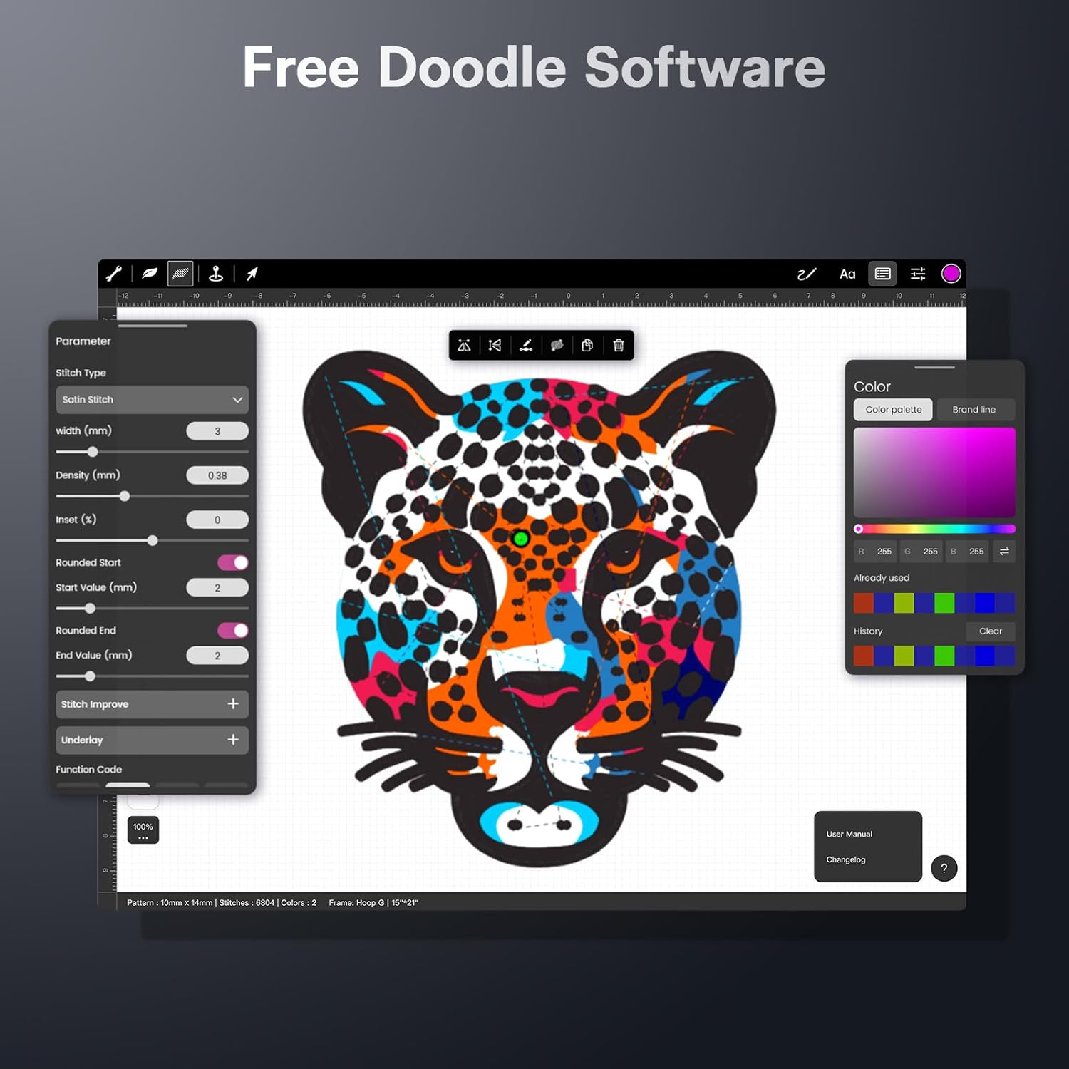 BAi Mirror 15-Needle Embroidery Machine, 20x14