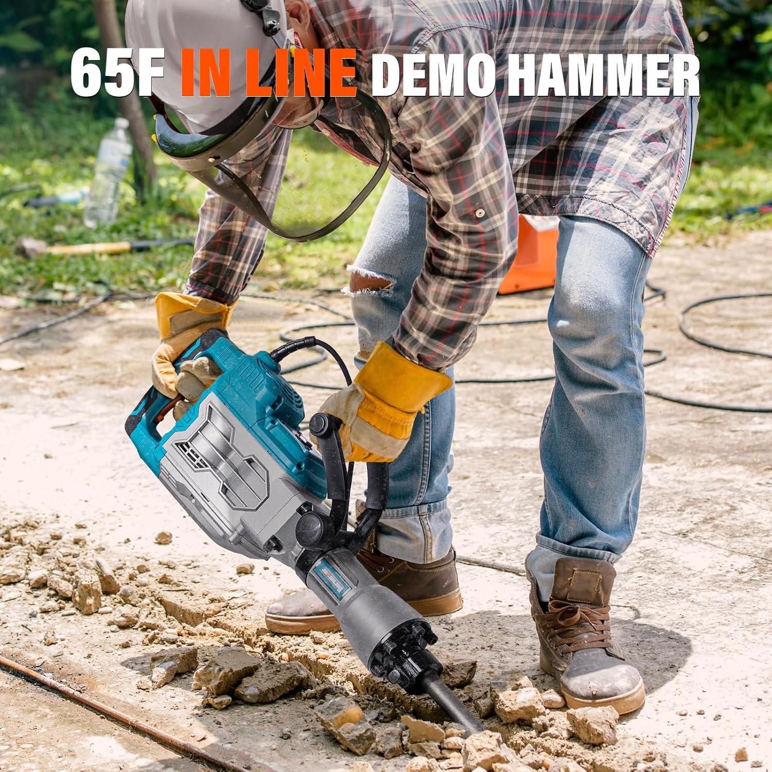 Berserker 1700W Demolition Jack Hammer, 30lb, 14A, Chisels Included