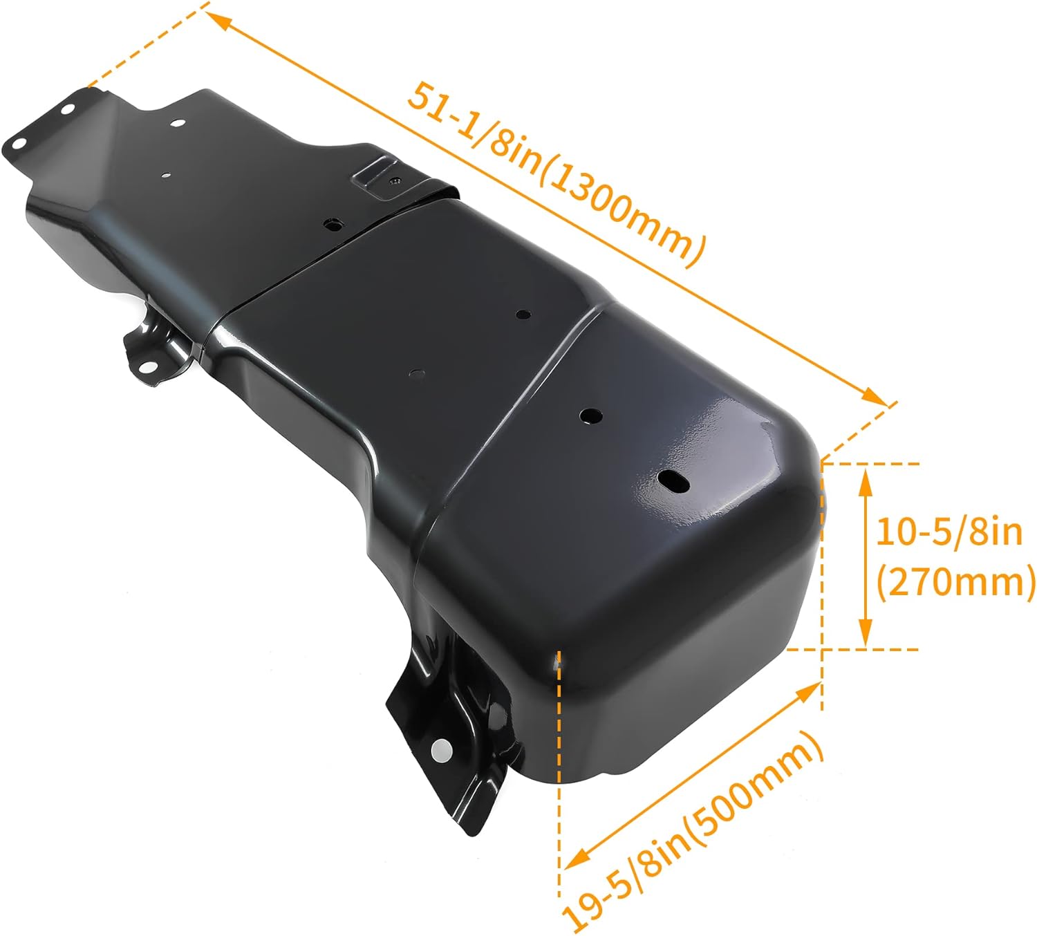 HECASA Fuel Tank Skid Plate for Jeep Wrangler JK 2007–2018, Black