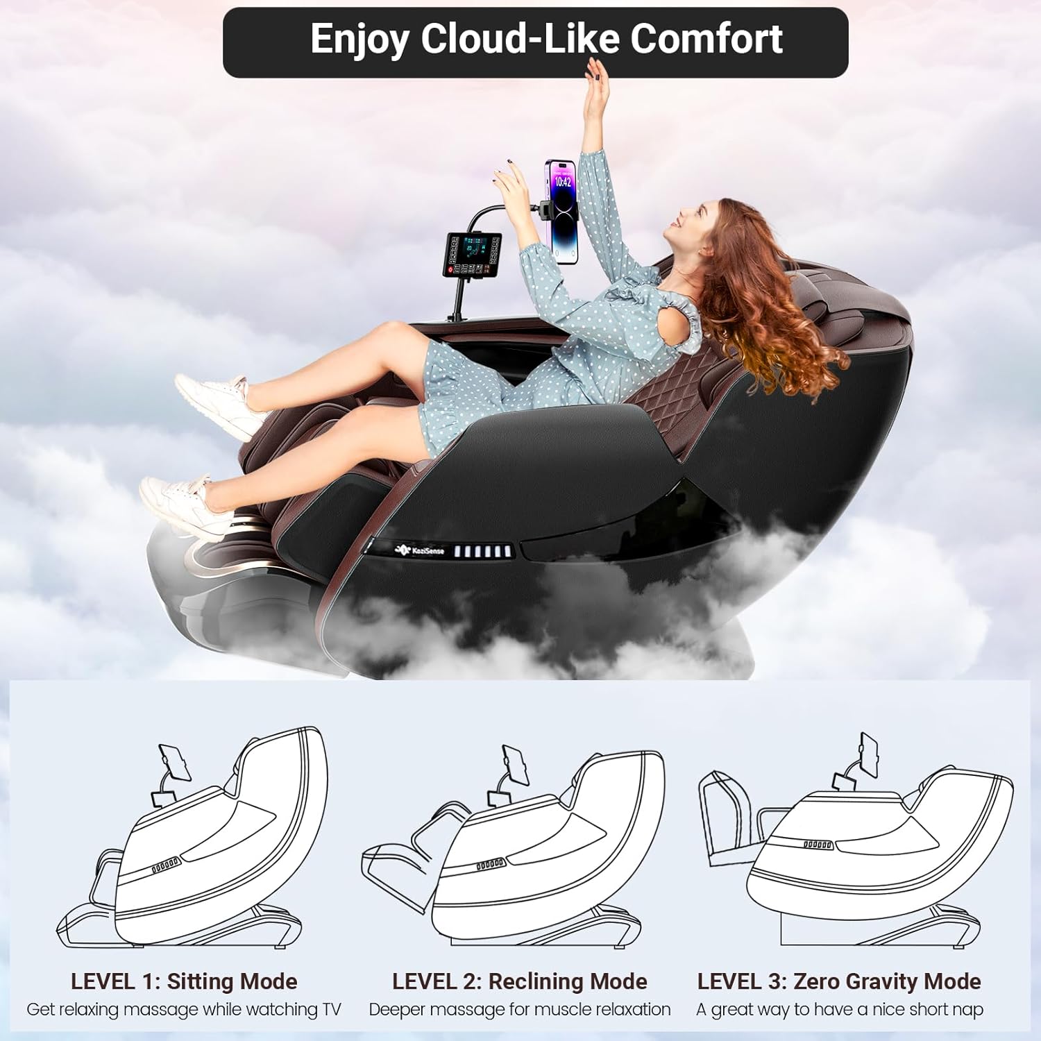 2025 Full Body Massage Chair, SL-Track, AI Control, Heat, Calfrest Extension