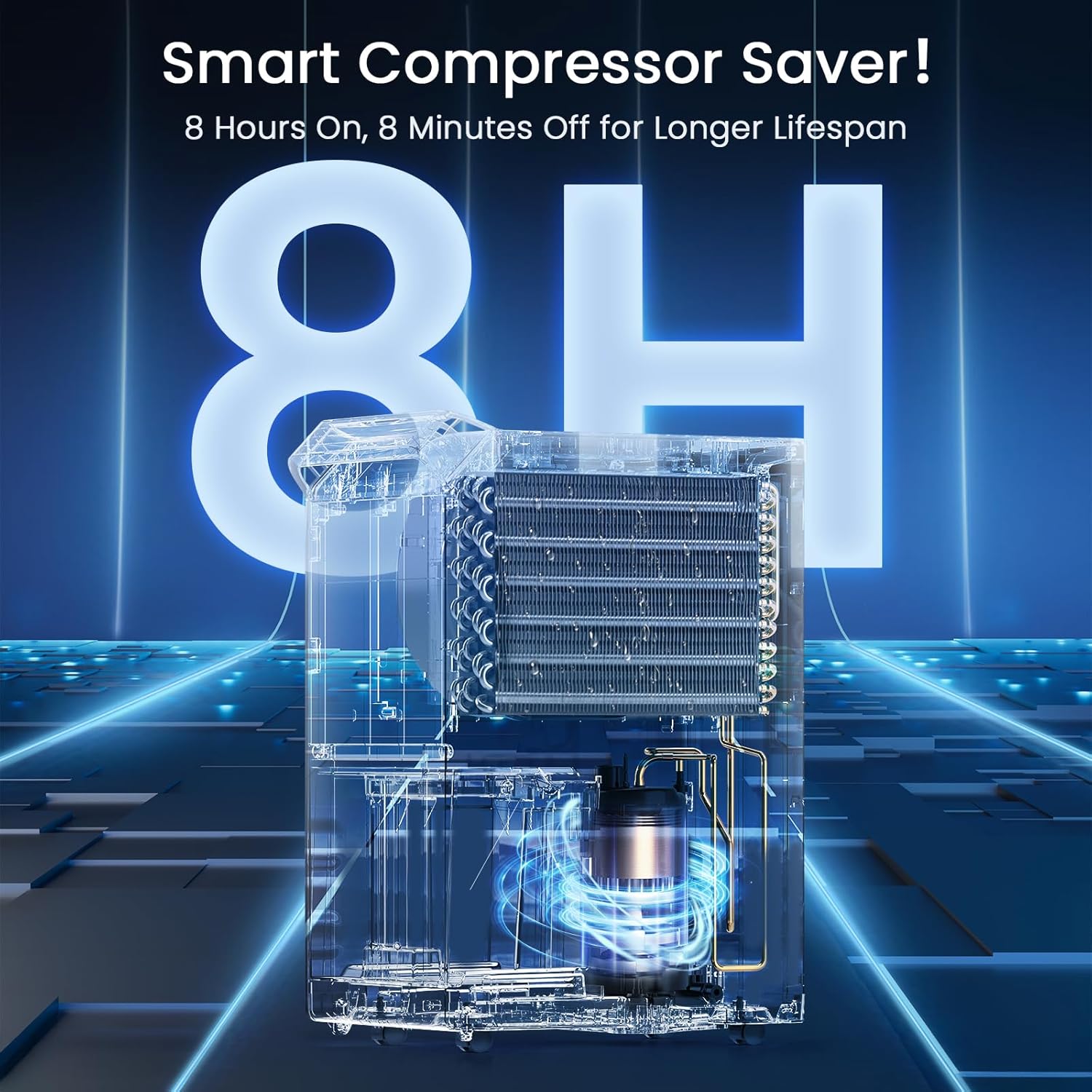 Vellgoo Max 150 Pint/Day Dehumidifier, 5000 Sq.Ft, Energy Star 2024