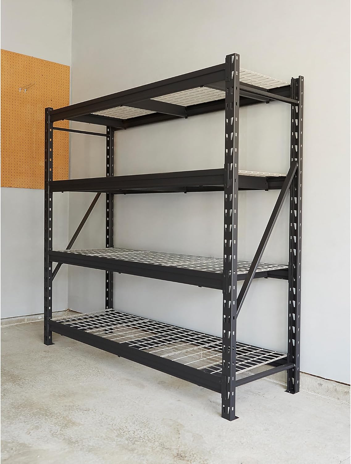 Ironton 4-Tier Steel Shelving Unit, 8000lb Capacity, 77