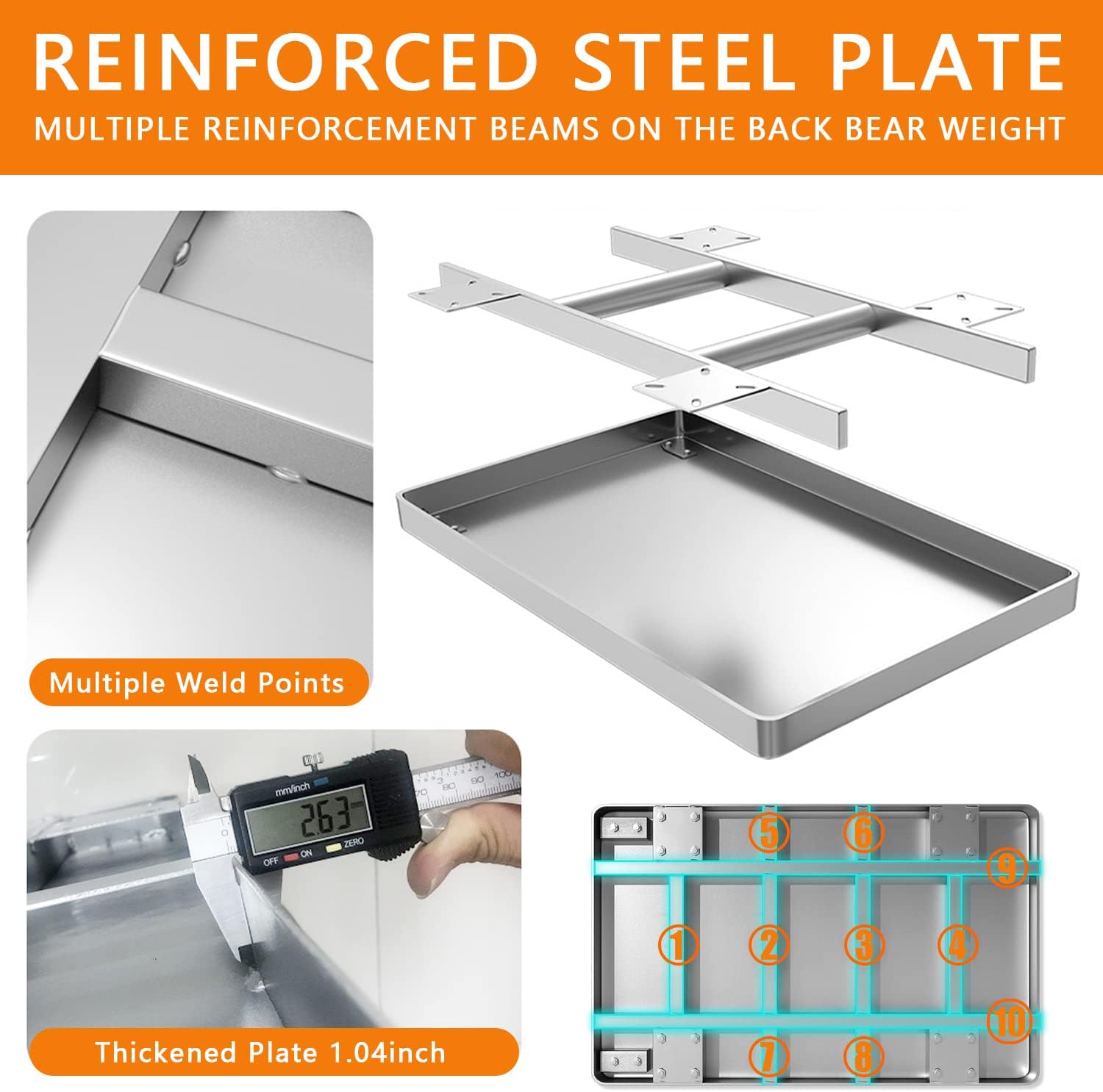 Foldable Platform Truck Cart, 2200lb Capacity, 41.3