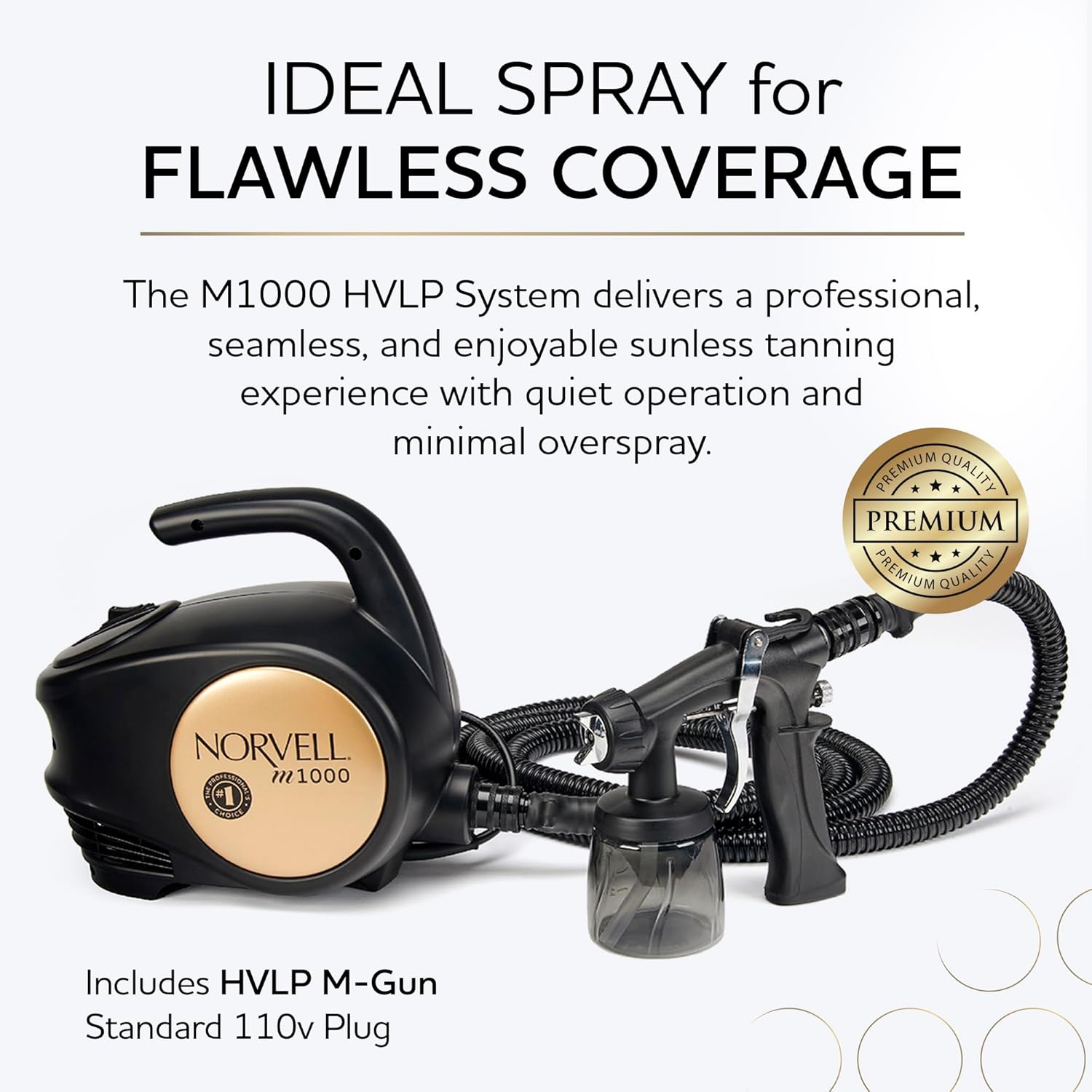 Norvell M1000 HVLP Spray Tan Kit with 3 Tanning Solutions