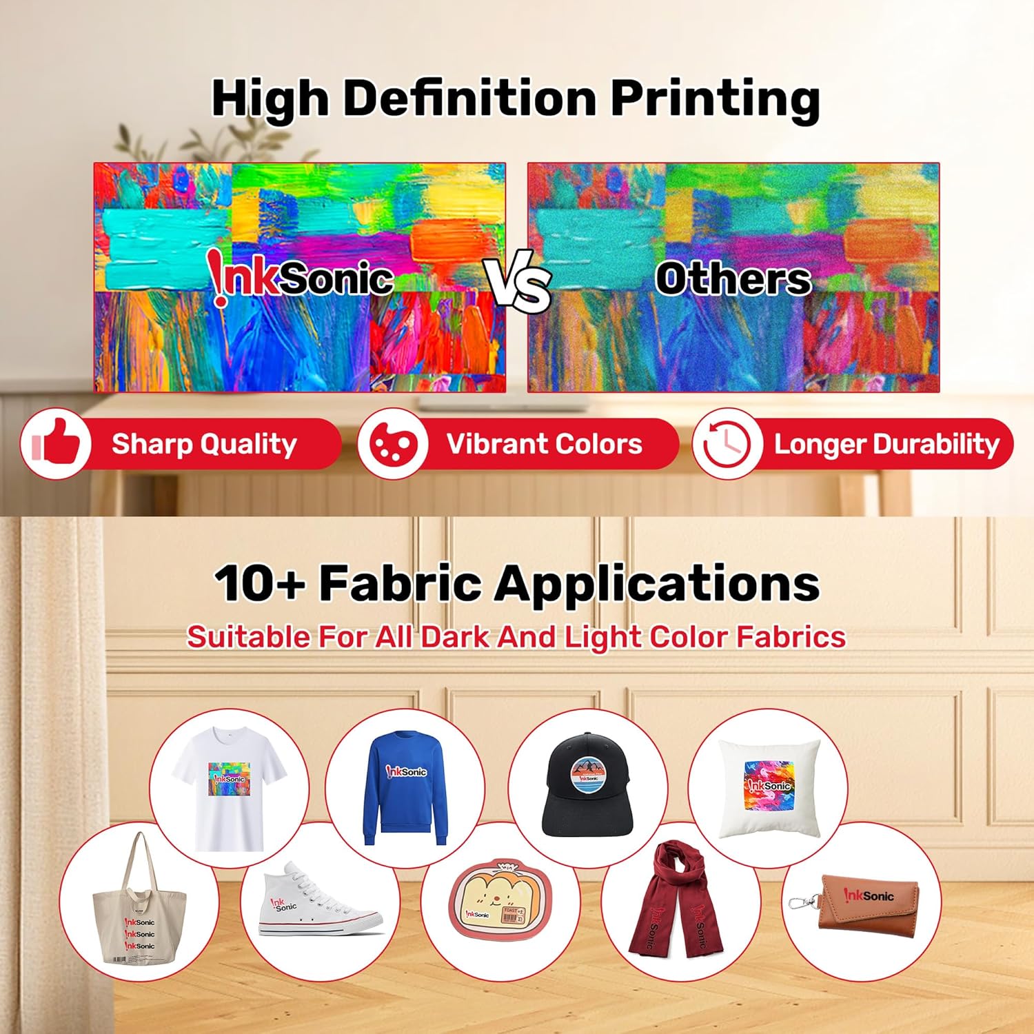 InkSonic R1390 A3 DTF Printer with Oven, T-Shirt Printing Bundle