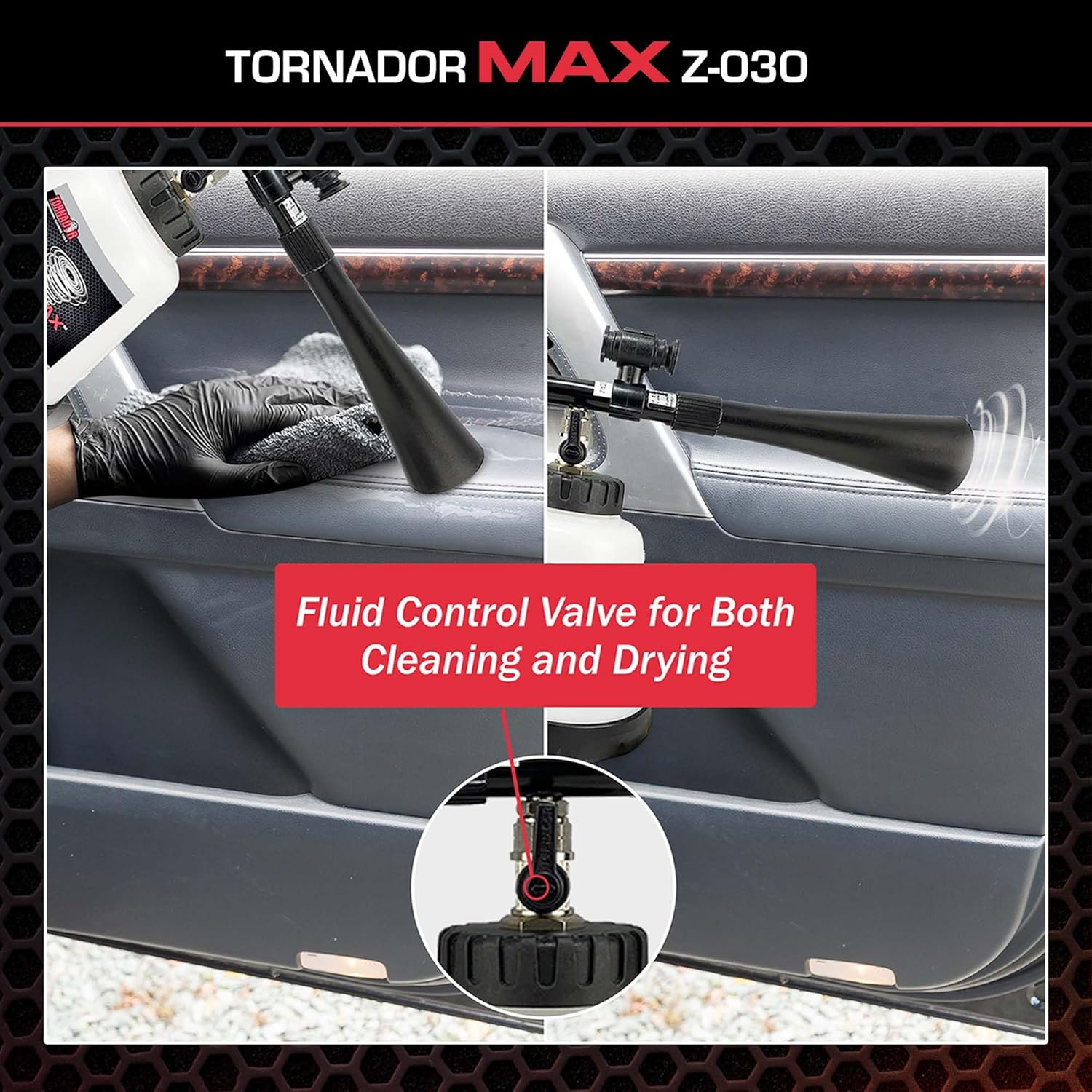 Tornador Max Z-030 Car Cleaning Tool, 32oz, LED, High-Pressure