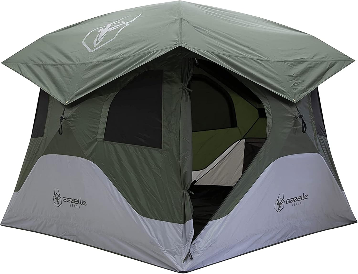 Gazelle T4 Hub Tent, 4-Person, Waterproof, UV Resistant, Alpine Green