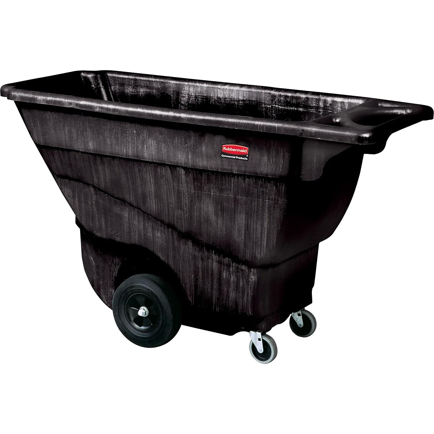 Rubbermaid Tilt Dump Truck, 450lb Capacity, 1/2 Cubic Yard, Black