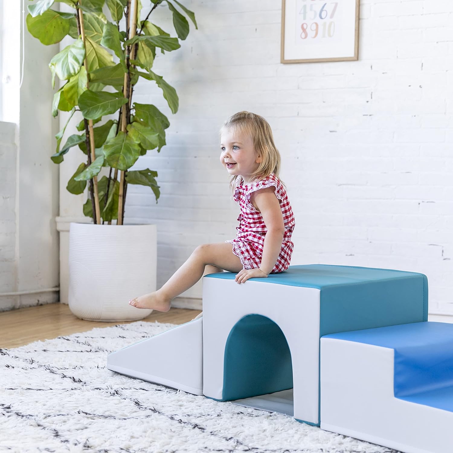 ECR4Kids SoftZone Tunnel Climber, 3-Piece Toddler Playset