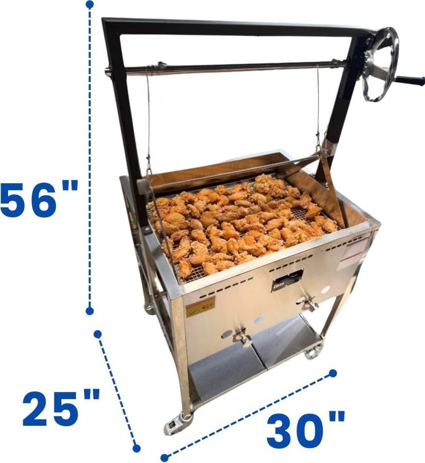 12-Gallon Deep Fryer Cart with Basket Lift, Outdoor Propane Fryer