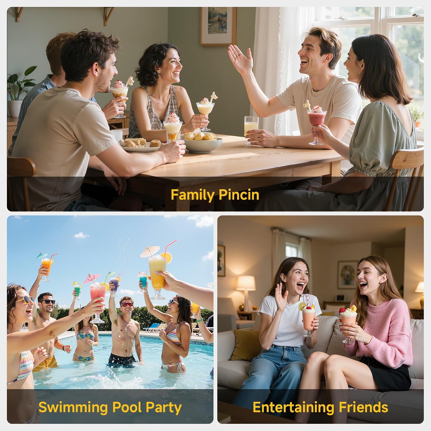 Home Slushie Machine with Cookbook, 6 Presets, Self-Cleaning