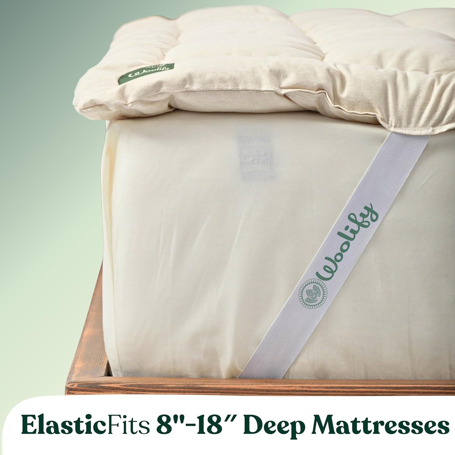 Organic Merino Wool Mattress Topper, Twin XL, Cooling & Hypoallergenic