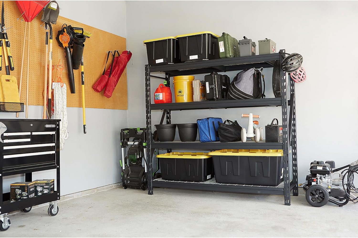 Ironton 4-Tier Steel Shelving Unit, 8000lb Capacity, 77