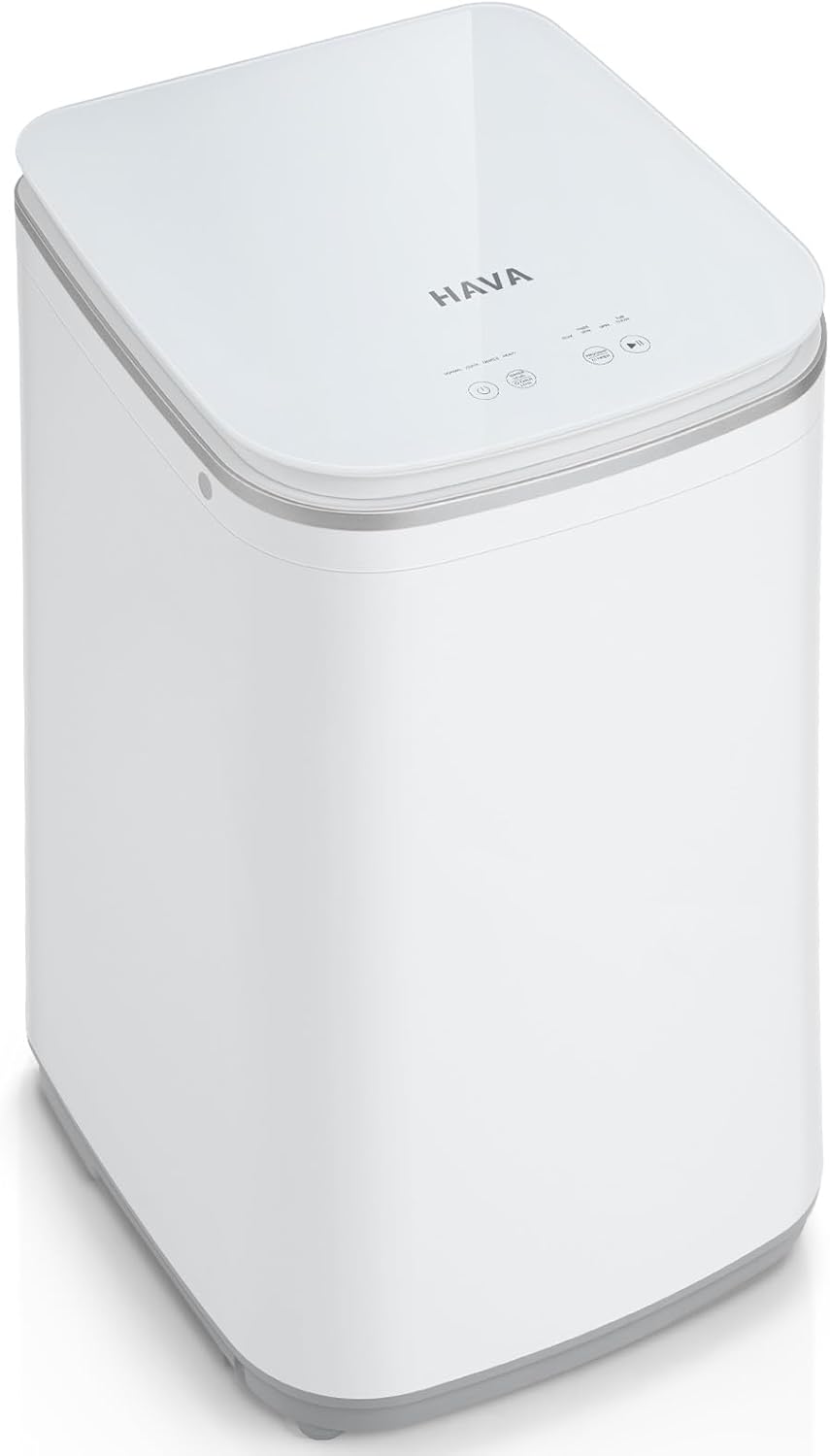 HAVA 0.8 Cu.Ft Portable Washing Machine, 8 Cycles, LED Display