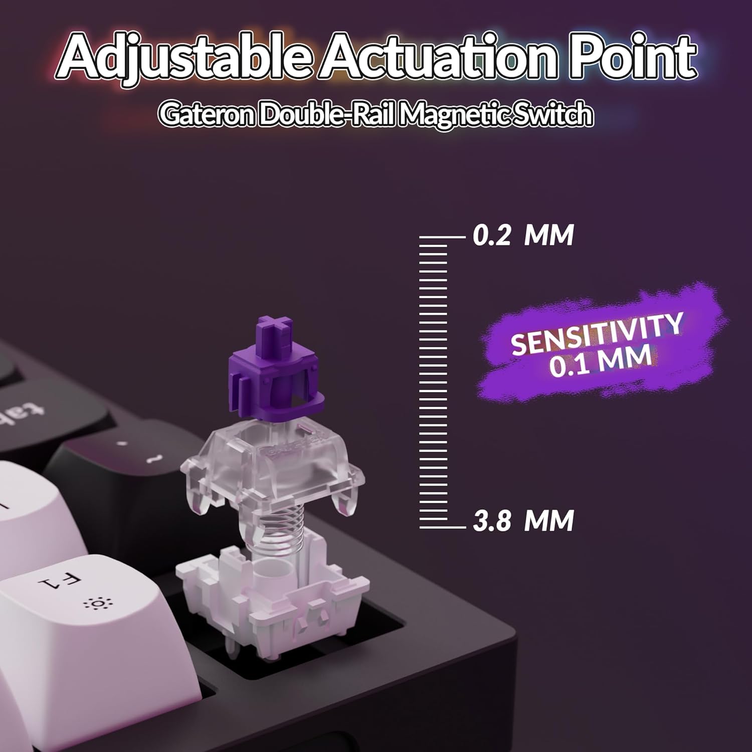 Keychron Q6 HE Wireless Mechanical Keyboard, Hot-Swappable, Black