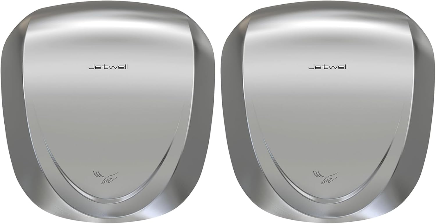 JETWELL 2-Pack Commercial Hand Dryer with HEPA Filter, Stainless Steel