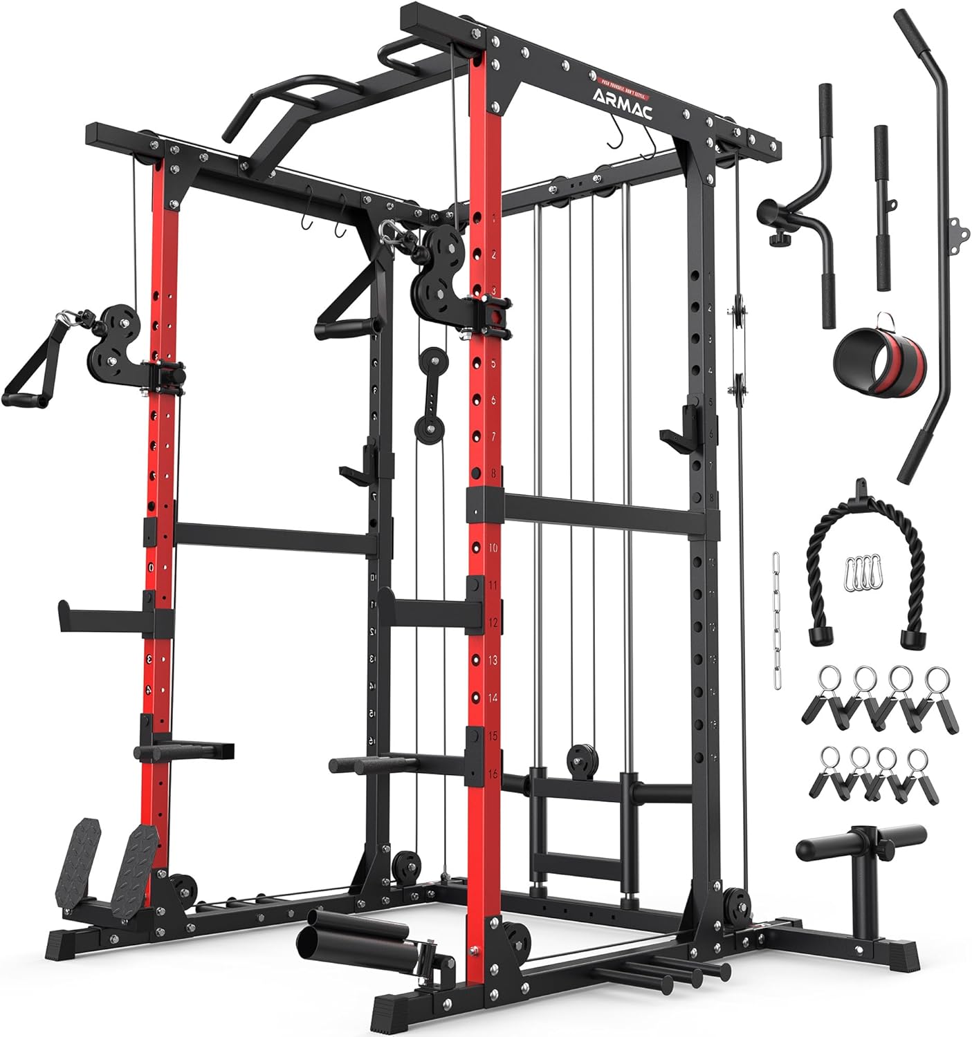 ARMAC Power Cage, 1500lb, Cable Crossover, Home Gym Rack