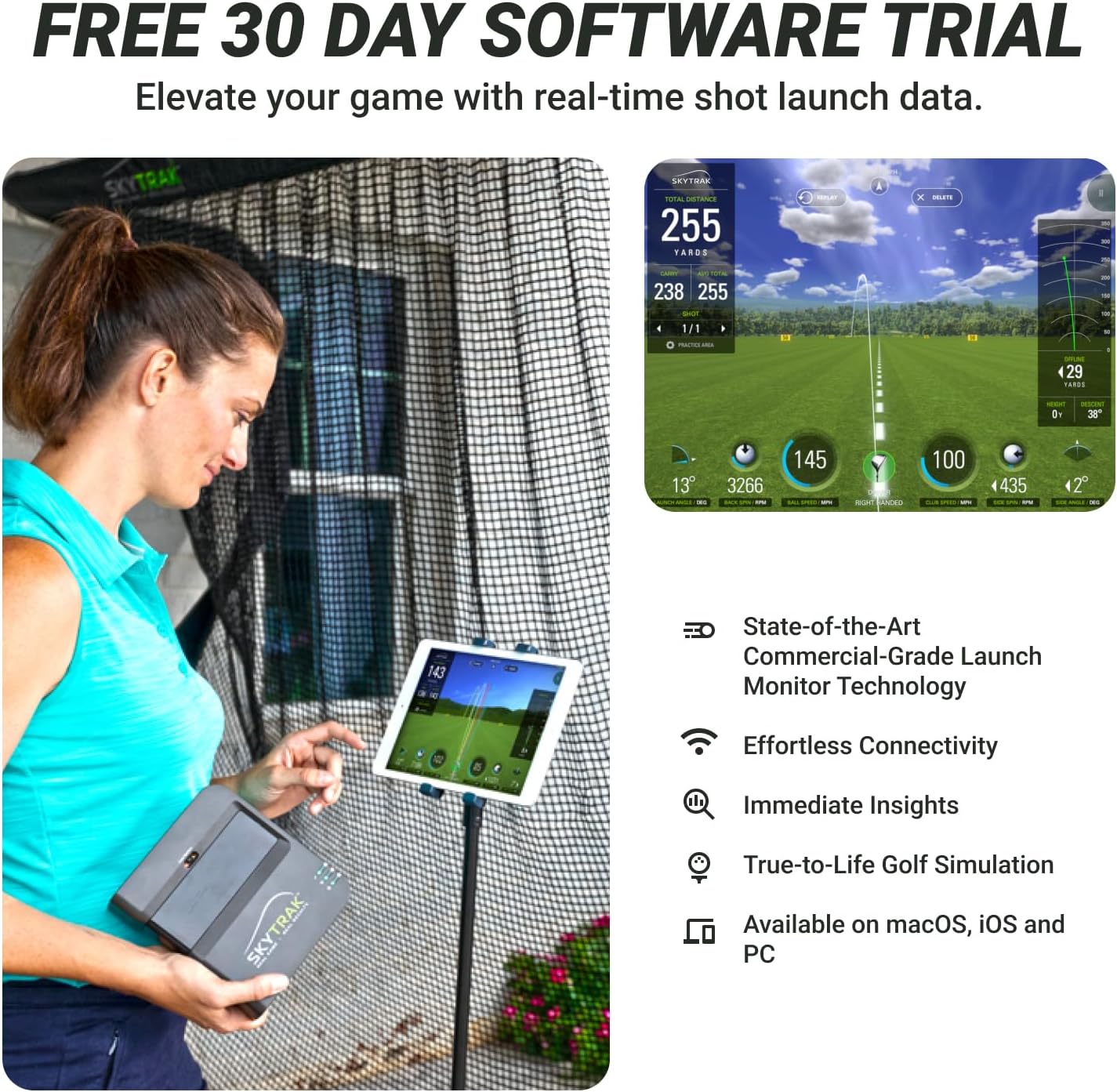 SkyTrak Launch Monitor with 30-Day Game Improvement Trial
