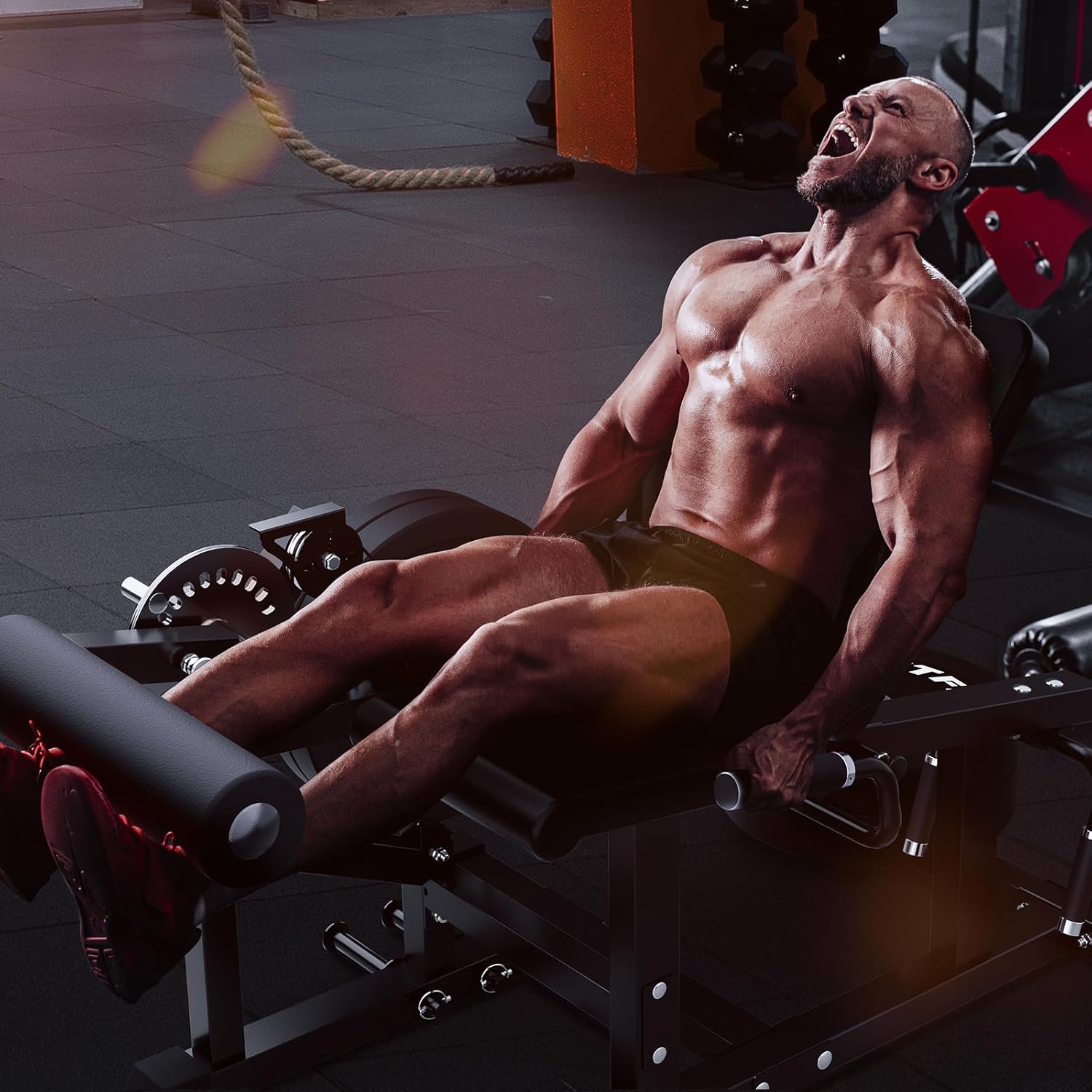 RITFIT Leg Extension & Curl Machine, 700lb, Home Gym Compatible