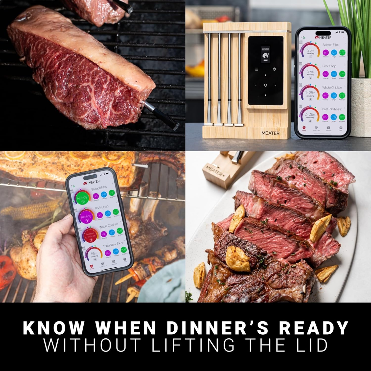 MEATER Pro XL Wireless Meat Thermometer, 4 Probes, WiFi/Bluetooth