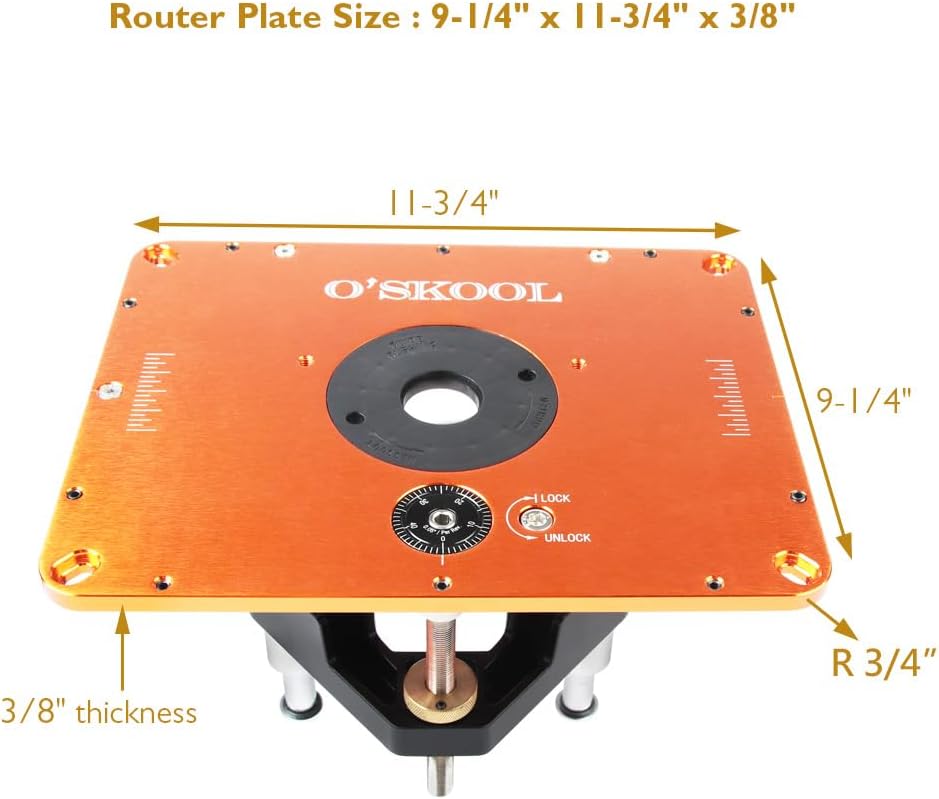 O'SKOOL Router Lift System, 3-1/2