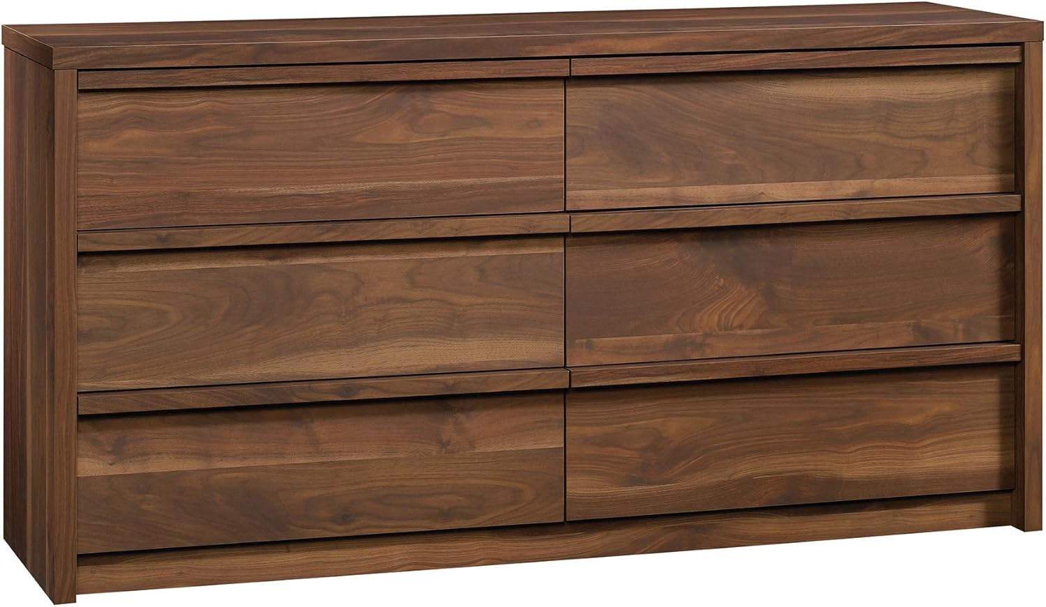 Sauder Harvey Park 6-Drawer Dresser, Grand Walnut