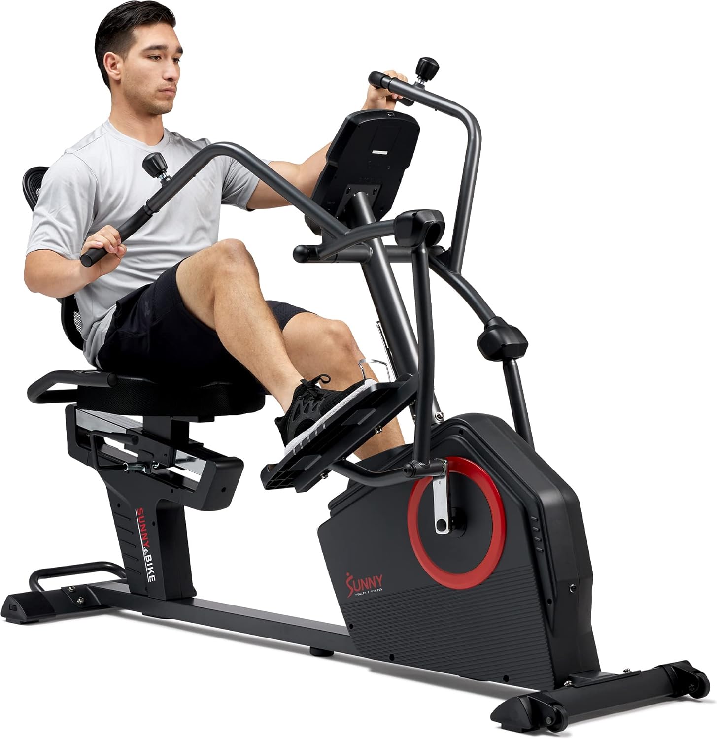 Sunny Elite Recumbent Cross Trainer, Arm/Leg Workout, Bluetooth App